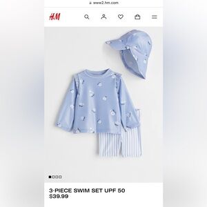 H&M swimsuit set UPF50